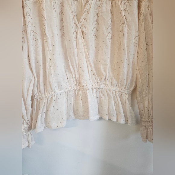 Free People Counting Stars Peasant Blouse Boho Size S - Picture 5 of 14
